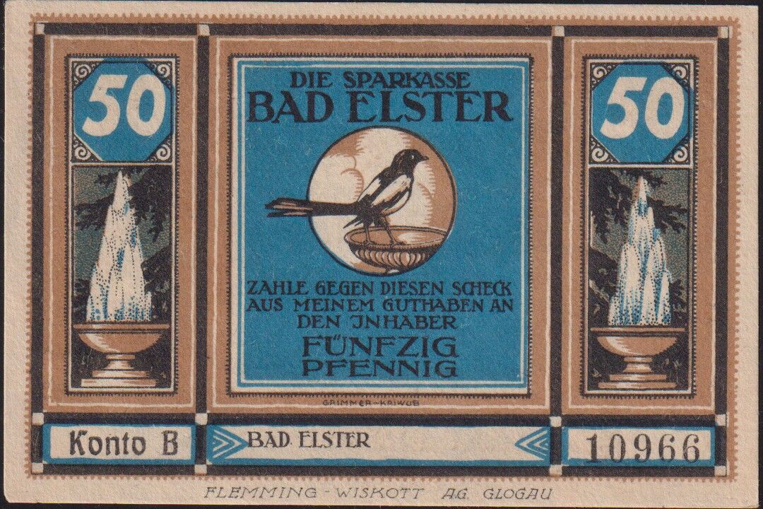 Almanya 50 Pfennig Notgeld 1920 Çil