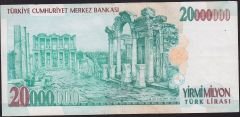 7.Emisyon 20 000 000 Lira J53 432950 Çok Temiz+