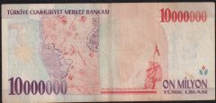 7.Emisyon 10 000 000 Lira A51 899843 Çok Temiz