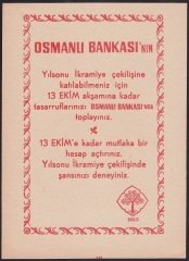 OSMANLI BANKASINA AİT EVRAK