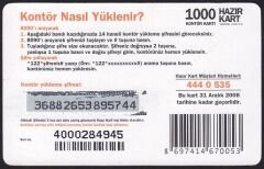 Turkcell Hazır Kart 1000 Kontör 2008