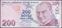9.Emisyon 5.Tertip 200 Lira F001 133318 Çok Temiz+