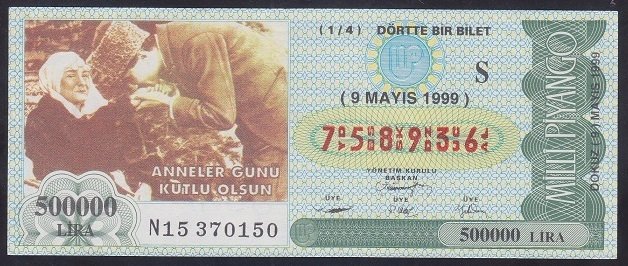 1999 9 MAYIS ÇEYREK BİLET