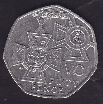 İngiltere 50 Pence 2006 - 150. Yıl Dönümü - Victoria Haçı - Hatıra Para
