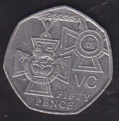 İngiltere 50 Pence 2006 - 150. Yıl Dönümü - Victoria Haçı - Hatıra Para