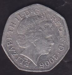 İngiltere 50 Pence 2006 - 150. Yıl Dönümü - Victoria Haçı - Hatıra Para