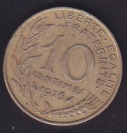 Fransa 10 Centimes 1976