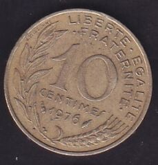 Fransa 10 Centimes 1976