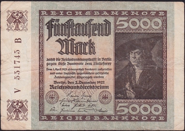 Almanya 5000 Mark 1922 Çok Temiz (R80)