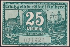 ALMANYA 25 PFENNİNG NOTGELD 1917 ÇİLALTI ÇİL