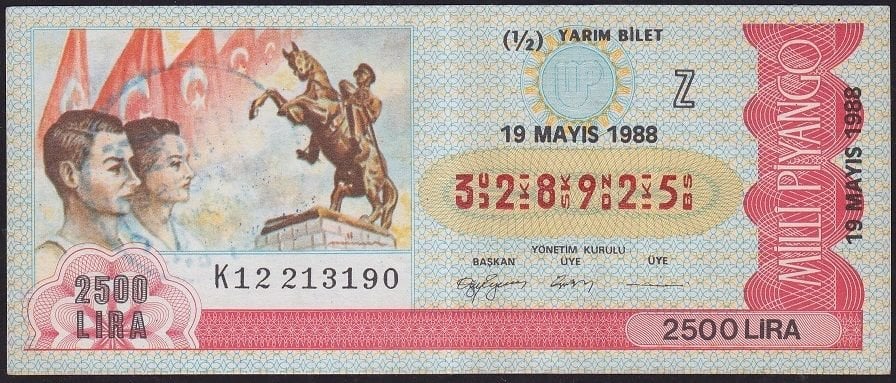1988 19 Mayıs Yarım Bilet - Z Serisi