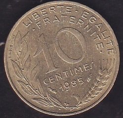 Fransa 10 Centim 1985