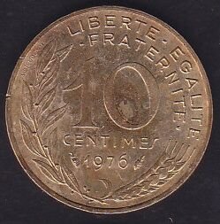 Fransa 10 Centimes 1976