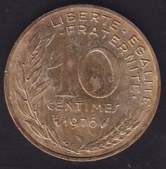 Fransa 10 Centimes 1976