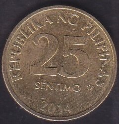 FİLİPİNLER 25 SENTİMO 2014