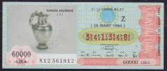 1994 29 MART YARIM BİLET Z SERİSİ