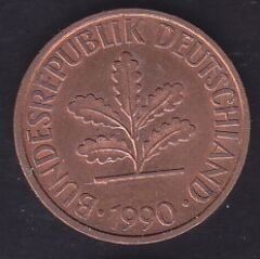 Almanya 2 Pfennig 1990 D