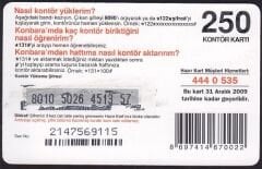 Turkcell Hazır Kart 250 Kontör 2009