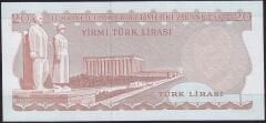 6.Emisyon 3.Tertip 20 Lira F72 701133 Çil