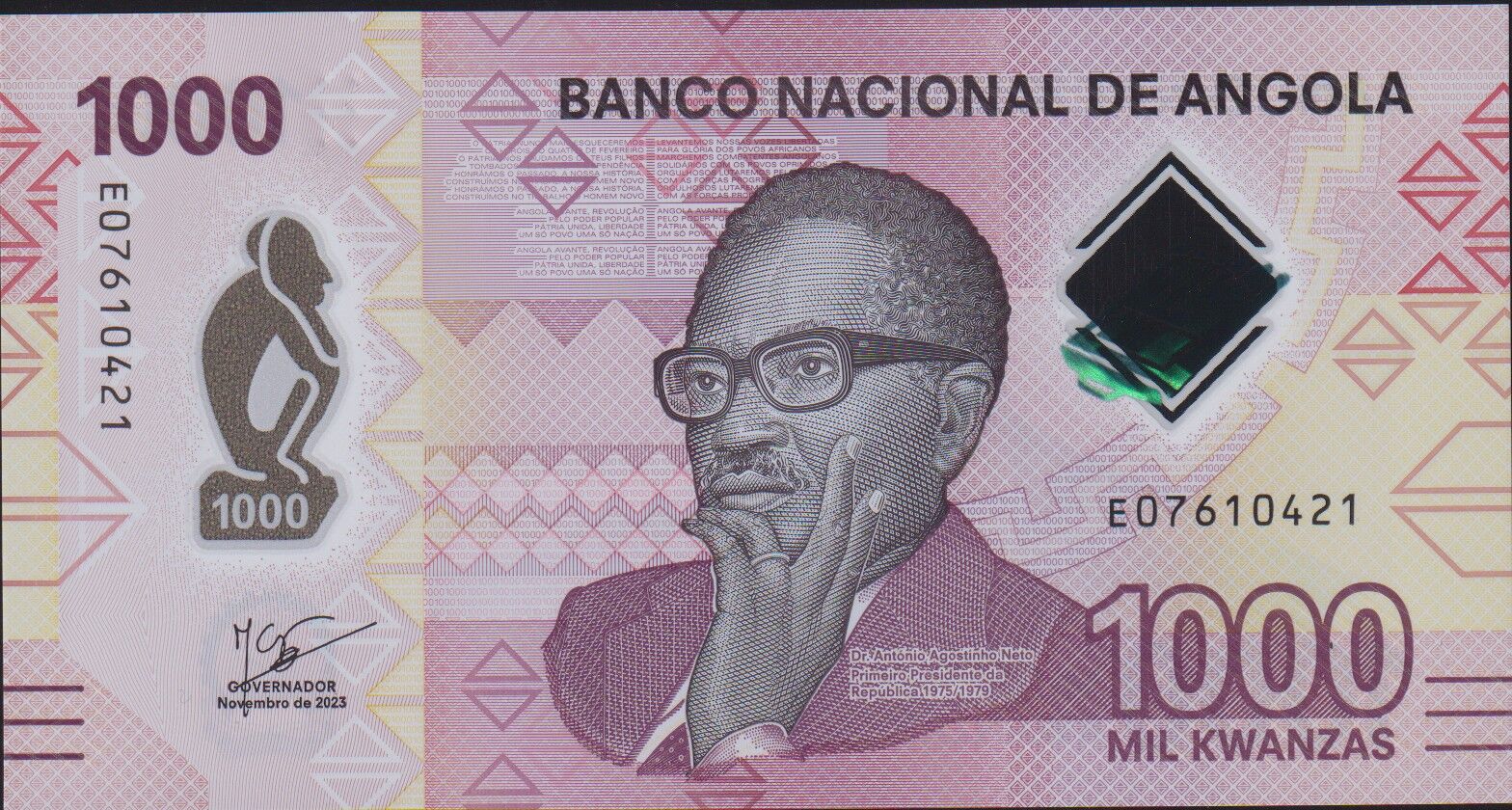 Angola 1000 Kwanzas 2023 Çil Polimer