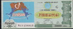 1999 23 Nisan Çeyrek Bilet - G Serisi
