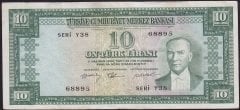 5.Emisyon 3.Tertip 10 Lira Y38 68895 Çok Temiz +