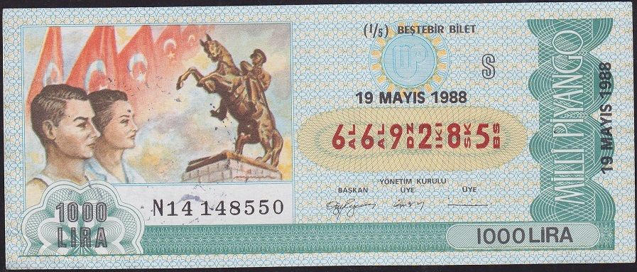 1988 19 Mayıs Çeyrek Bilet - S Serisi