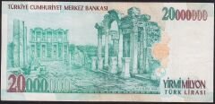 7.Emisyon 20 000 000 Lira J51 889888 Çok Temiz+