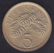 SİNGAPUR 5 CENT 1988