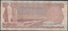 6.EMİSYON 2.TERTİP 20 LİRA C69 263107 TEMİZ