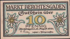 Almanya 10 Pfennig Notgeld 1920 Çil