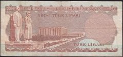 6.Emisyon 1.Tertip 20 Lira B46 164882 Çok Temiz