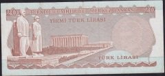 6.EMİSYON 2.TERTİP 20 LİRA C83 274610 ÇOK TEMİZ eski para mezat