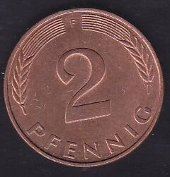 Almanya 2 Pfennig 1990 F