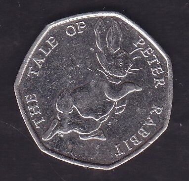 İngiltere 50 Pence 2017 - 150. Yıl Dönümü - Beatrix Potter ve Peter Rabbit'in Doğumu Hatıra Para