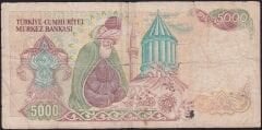 7.Emisyon 2.Tertip 5000 Lira B39 745825 Haliyle