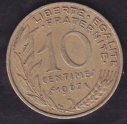 Fransa 10 Centim 1967