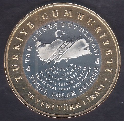 2006 YILI 30 YENİ TÜRK LİRASI GÜNEŞ TUTULMASI ÇİL