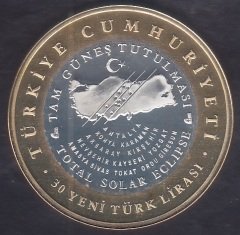 2006 YILI 30 YENİ TÜRK LİRASI GÜNEŞ TUTULMASI ÇİL