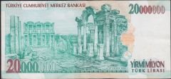 7.Emisyon 20 000 000 Lira J53 565523 Çok Temiz+