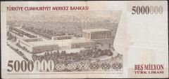 7.Emisyon 5 000 000 Lira J20 016785 Çok Temiz+