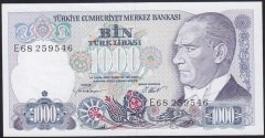 7.EMİSYON 1.TERTİP 1000 LİRA E68 259546 ÇİLALTI ÇİL