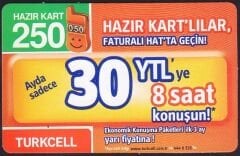 Turkcell Hazır Kart 250 Kontör 2009