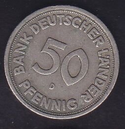 Almanya 50 Pfennig 1949 D Lander