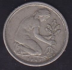 Almanya 50 Pfennig 1949 D Lander
