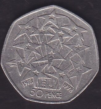 İngiltere 50 Pence 1998 - İngiltere'nin AB'ye Katılımının 25. Yıldönümü Hatıra Para