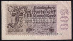 Almanya 500 Milyon Mark 1923  Çok Temiz+ 7 Rakam