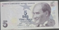 9.Emisyon 2.Tertip 5 Lira B058 041733 Çil