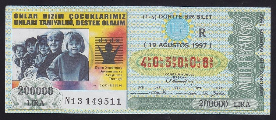 1997 19 AĞUSTOS ÇEYREK BİLET