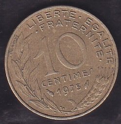 Fransa 10 Centim 1975